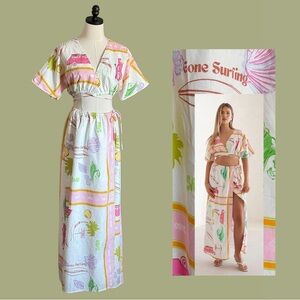 NWT Sabo Naya Wrap Dress Scarf Calypso size XS